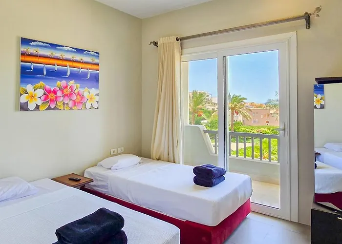 Ollystays Seaview 3br Heated Pool Gym-joubal El Gouna Apartman